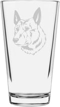 Dutch Shepherd Custom Personalized Dog Themed Etched All Purpose 16oz Pint Glass