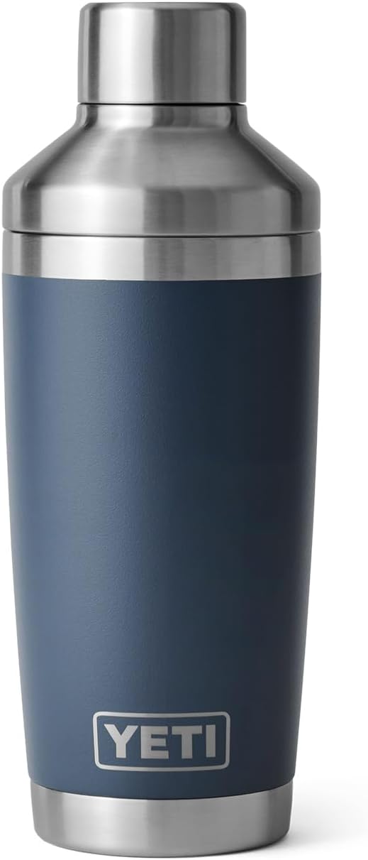 YETI Rambler 20 oz Cocktail Shaker, Stainless Steel, Vacuum Insulated, Navy