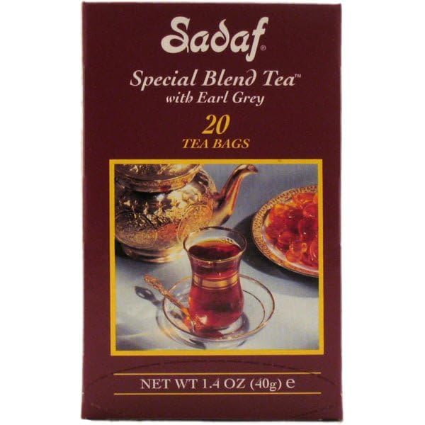 Sadaf Earl Grey Tea Bags | Special Blend Earl Grey Ceylon Black Tea | Product harvested in Sri Lanka | 20 tea bags
