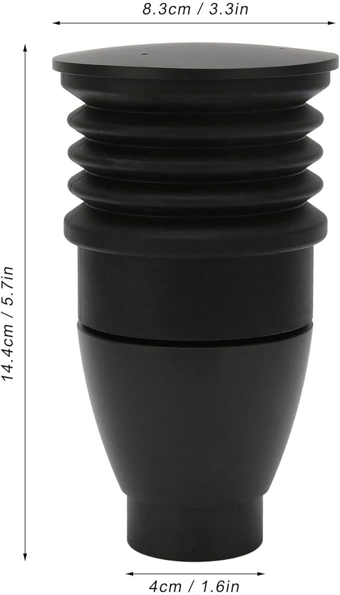 60g Aluminium Alloy Coffee Bin, Coffee Grinder Blowing Bean Bin, Cleaning Tool for Eureka Mignon (Black)