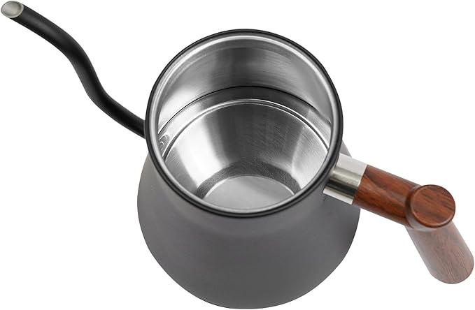 Gooseneck Electric Kettle, 1200W 0.9L/0.24Gal 304 Stainless Steel Electric Tea Kettle with LED Display Temperature Control Insulation Memory Function Water Boiler for Coffee Tea Milk (Black)