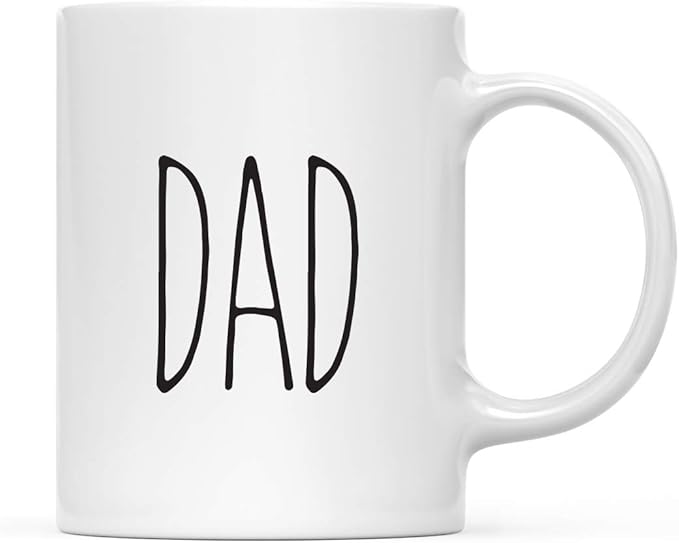 Andaz Press Simple Rustic Farmhouse Kitchen Decor 11oz. Ceramic Coffee Tea Mug Gift, Dad, 1-Pack, Birthday Christmas Gift Ideas for Family, Friends