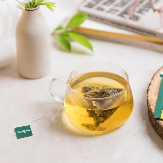 VAHDAM, Assorted Green Tea Bags Sampler (5 Flavors, 20 Ecofriendly Pyramid Tea bags) I Christmas 2025 Gift Ideas for Women & Men | Himalayan Green Tea Varieties | Gluten Free & Non GMO