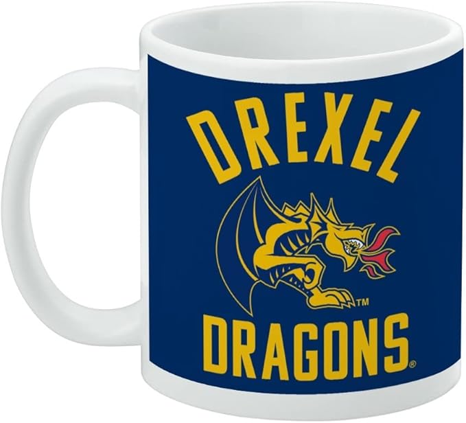 Drexel University Dragons Logo Ceramic Coffee Mug, Novelty Gift Mugs for Coffee, Tea and Hot Drinks, 11oz, White