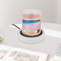 Wax Melt Warmer Burner Scented Candle Warmer Plate,3-1 Electric Coffee Mug Warmers,Fragrance and Heating Cup Warmers for Tea and Milk, Hot Chocolate as Gifts for Women（White-No Cup）