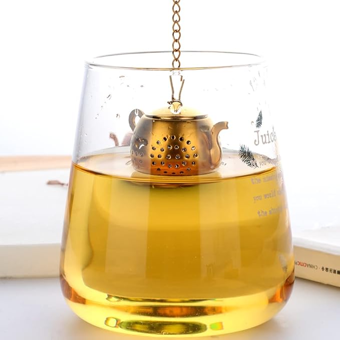 3 Pack Tea Infuser - Stainless Steel Reusable Strainer Filters Ball for Loose Tea - Rainbow Gold