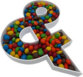 Hard Plastic Reusable Fillable Letters Numbers Serving Trays for Party Decoration (&, White)
