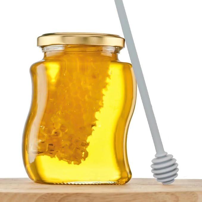 2 PACK Syrup Dipper Honey Dipper Stick Silicone, Long Handle Syrup Dipper Stick, Honey Mixing Stirrer Spoon, Honey Wand for Honey Jar Dispense Drizzle Honey, and Wedding Party Favors Gift