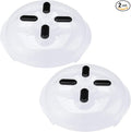 HOVER COVER Magnetic Splatter Cover, 12-Inch Clear BPA-Free Food Lid, Vented Plate Guard with Steam Vents, Anti-Splash Microwave Lid, Dishwasher Safe, Space-Saving Magnetic Storage - Onyx, 2 Pack