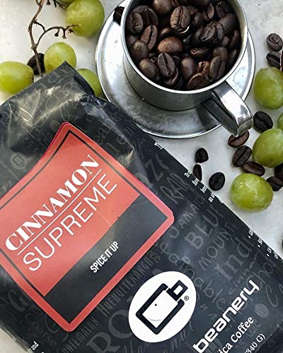 Cinnamon Spice Flavored Coffee, Specialty Arabica Coffee, Medium Roast, 12 ounce, Coarse