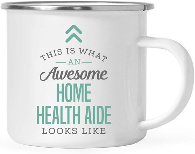 Andaz Press 11oz. Stainless Steel Campfire Coffee Mug Gift, This is What an Awesome Home Health Aide Looks Like, 1-Pack, Birthday Gift Ideas Coworker Him Her, Includes Gift Box