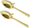 2PCS Tea Strainers, Stainless Steel Tea Diffuser Spoons with Long Handle for Loose Tea Leaf Coffee Herb