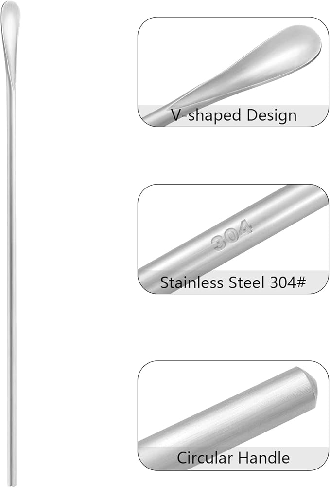 12-Pack 10.0" / 25.8cm Stainless Steel Long Handle Stirring & Mixing Spoon – Reusable Bar Tool for Coffee, Tea, Iced Drinks & Cocktails