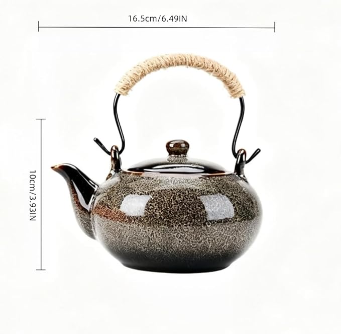 Toptier Leaf Teapot, Porcelain Tea Pot with Stainless Steel Infuser, Blooming & Loose Leaf Ceramic Teapot, 37 Ounce,white