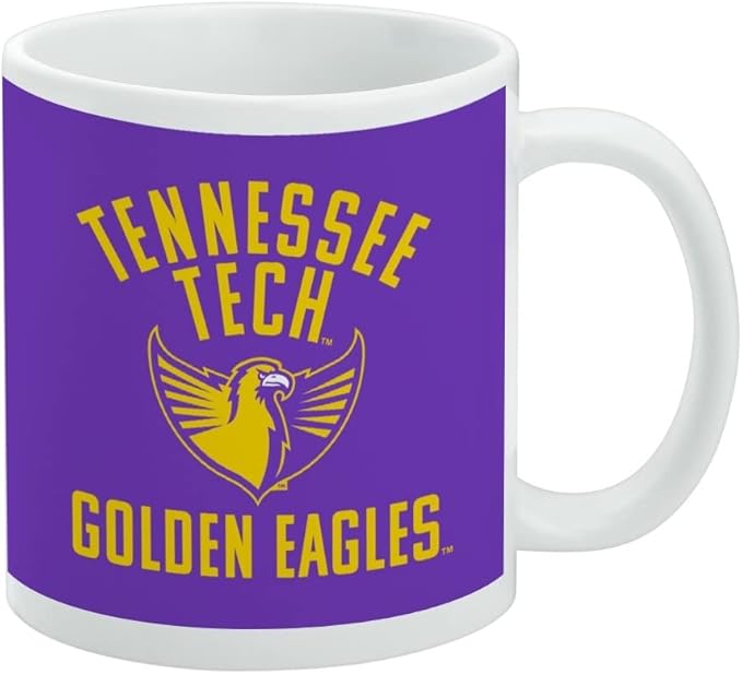 Tennessee Technological University Golden Eagles Ceramic Coffee Mug, Novelty Gift Mugs for Coffee, Tea and Hot Drinks, 11oz, White
