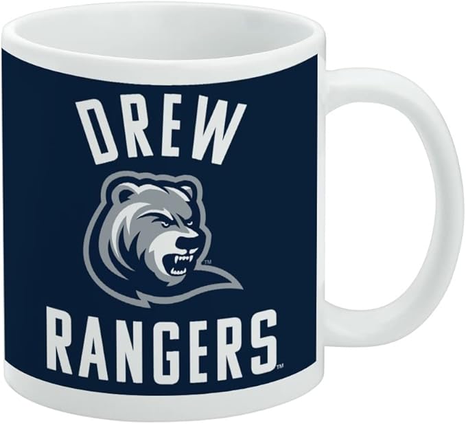 Drew University Rangers Logo Ceramic Coffee Mug, Novelty Gift Mugs for Coffee, Tea and Hot Drinks, 11oz, White