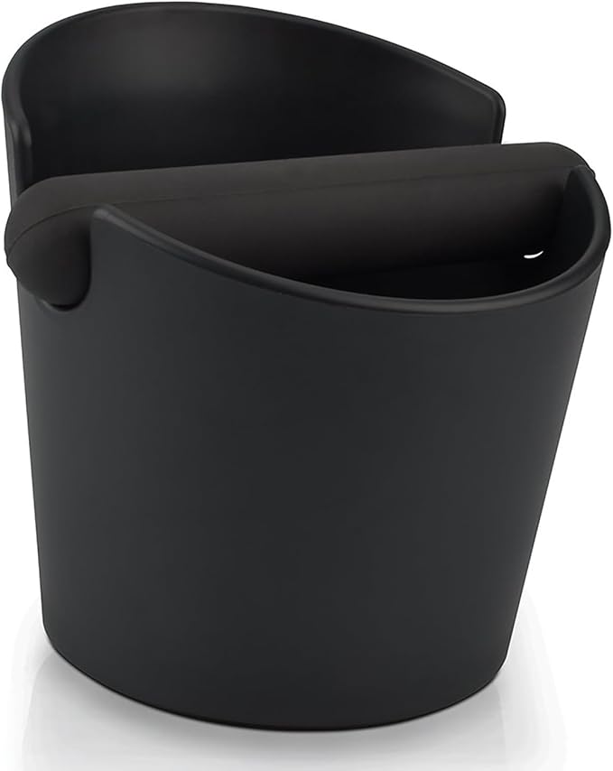 Round Coffee Knock Box 4.8 Inch Shock - Absorbent Durable Barista Style Knock Box With Removable Knock Bar and Non-Slip Base Gift