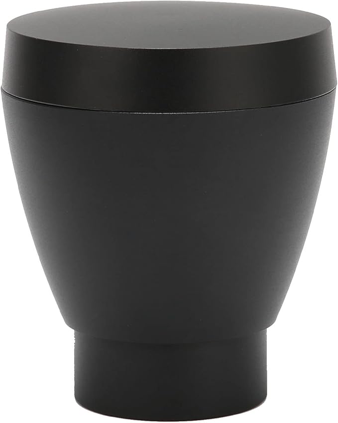 60g Aluminium Alloy Coffee Bin, Coffee Grinder Blowing Bean Bin, Cleaning Tool for Eureka Mignon (Black)