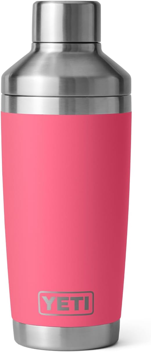 YETI Rambler 20 oz Cocktail Shaker, Stainless Steel, Vacuum Insulated, Tropical Pink