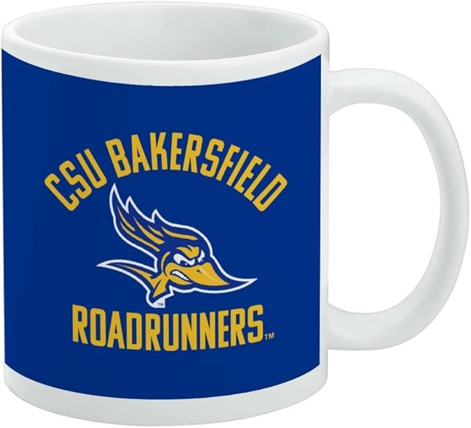 California State University Bakersfield Roadrunners Logo Ceramic Coffee Mug, Novelty Gift Mugs for Coffee, Tea and Hot Drinks, 11oz, White