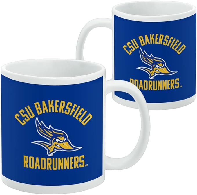 California State University Bakersfield Roadrunners Logo Ceramic Coffee Mug, Novelty Gift Mugs for Coffee, Tea and Hot Drinks, 11oz, White