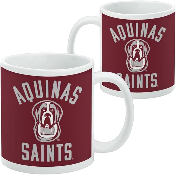 Aquinas College Saints Logo Ceramic Coffee Mug, Novelty Gift Mugs for Coffee, Tea and Hot Drinks, 11oz, White