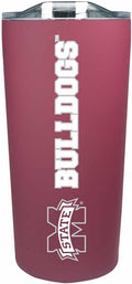 Campus Colors NCAA Stainless Steel Tumbler perfect for Gameday - 18 oz - Double Walled - Keeps Drinks Perfectly Insulated (Mississippi State Bulldogs - Maroon)