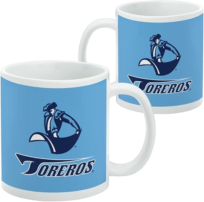 University of San Diego Toreros Ceramic Coffee Mug, Novelty Gift Mugs for Coffee, Tea and Hot Drinks, 11oz, White