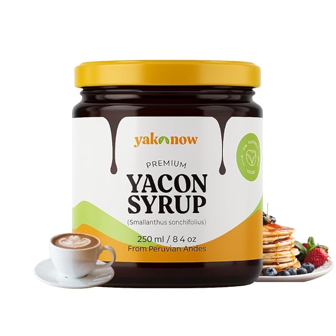 Yacon Syrup, Natural Sweetener with Prebiotics, Low glycemic, Keto friendly, 8.4 oz