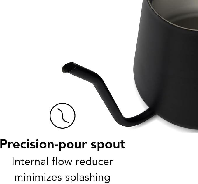 MiiR New Standard Pour-Over Kettle - Precision Angled Spout & Thermometer for Perfect Brewing, 1L Kettle for Smooth Pour-Over
