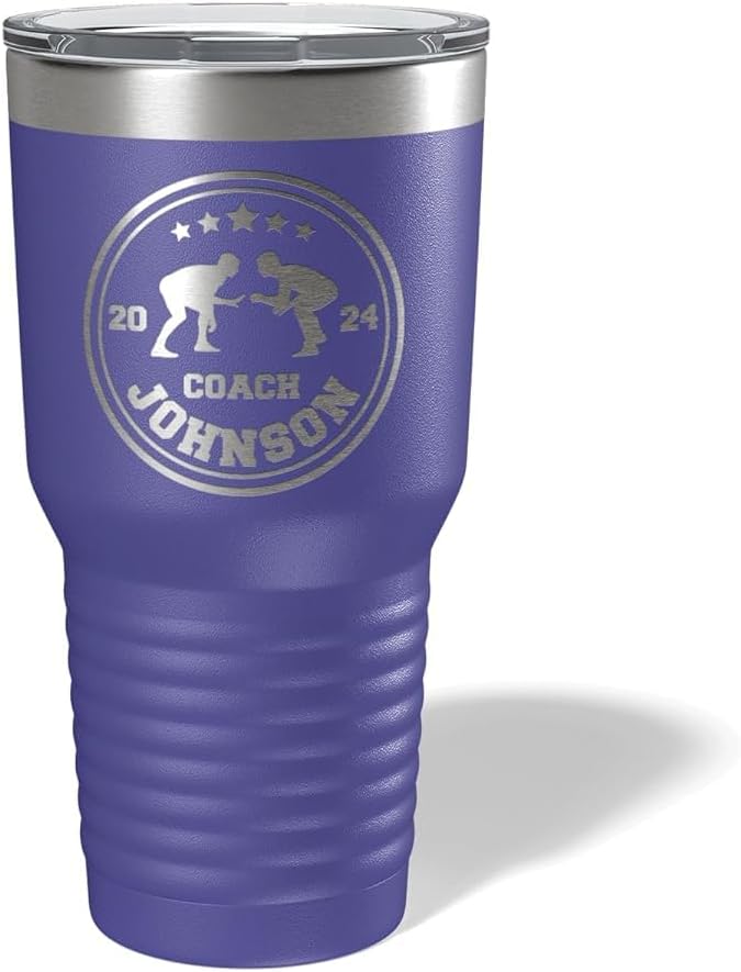 Wrestling Coach gifts, Tumbler, Coach tumbler, Wrestling gifts, Coach Beer glass, Coach gift, Coach gifts, Wrestling Coach (Wrestling Circle, Purple, Wrestling Hexagon 30oz Black)