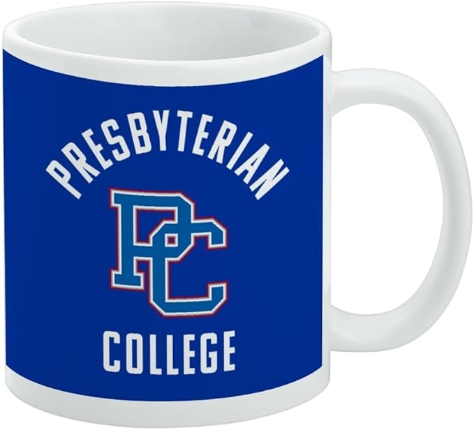 Presbyterian College Blue Hose Logo Ceramic Coffee Mug, Novelty Gift Mugs for Coffee, Tea and Hot Drinks, 11oz, White