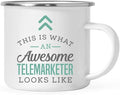 Andaz Press 11oz. Stainless Steel Campfire Coffee Mug Gift, This is What an Awesome Telemarketer Looks Like, 1-Pack, Birthday Gift Ideas Coworker Him Her, Includes Gift Box
