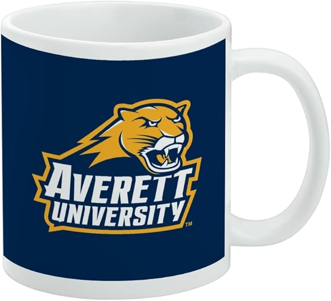 Averett University Cougars Logo Ceramic Coffee Mug, Novelty Gift Mugs for Coffee, Tea and Hot Drinks, 11oz, White