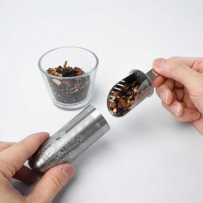 Tea Diffusers for Loose Tea Pipe Tea Infuser Stick For Loose Leaf Tea Spoon for Loose Tea Stainless Steel Tea Infuser Tea Diffuser Long-Handle Tea Filter Tea Strainer Tea Steeper(Silver)