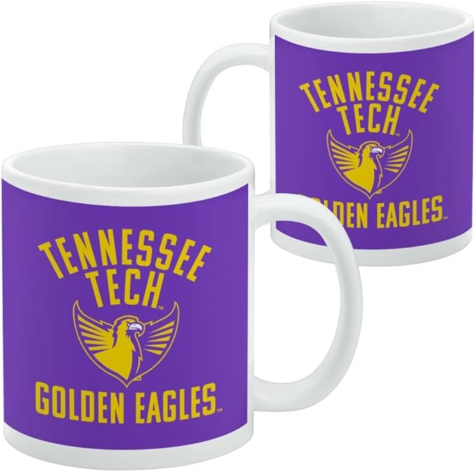 Tennessee Technological University Golden Eagles Ceramic Coffee Mug, Novelty Gift Mugs for Coffee, Tea and Hot Drinks, 11oz, White