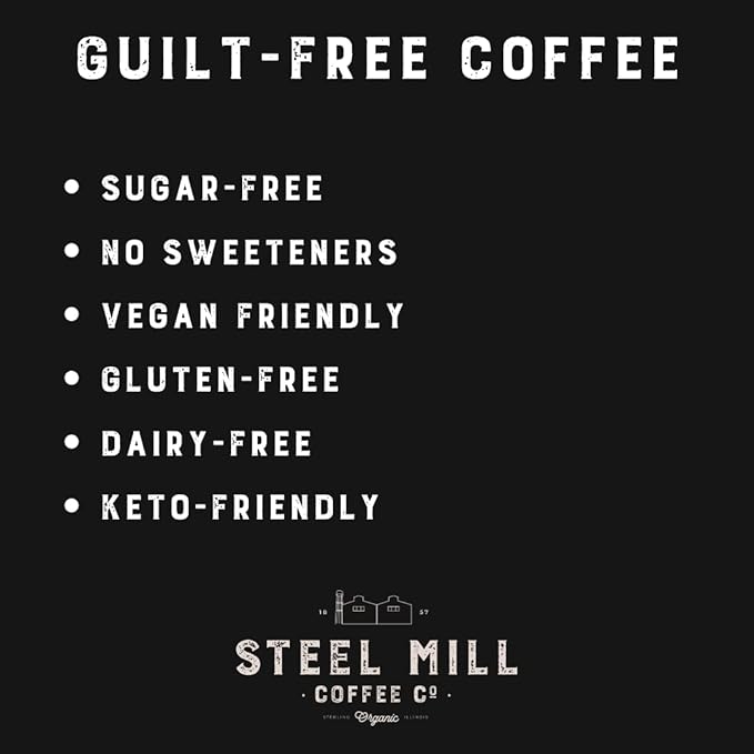 Steel Mill Coffee Co. Highlander Grogg Flavored Coffee – Ground, Medium Roast, 100% Colombian Arabica, Butterscotch Caramel Aroma, Vegan, Gluten-Free, Sugar-Free – 12 oz