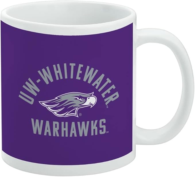 UW Whitewater Warhawks Logo Ceramic Coffee Mug, Novelty Gift Mugs for Coffee, Tea and Hot Drinks, 11oz, White
