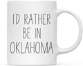 Andaz Press U.S. State 11oz. Coffee Mug Gift, I'd Rather Be in Oklahoma, 1-Pack, Long Distance College Going Away Study Abroad Birthday Christmas Gifts