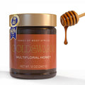Goldswarm Premium Raw Honey – Pure & 100% Natural Multifloral Honey from West Africa, Award-Winning Taste 2025, Non-GMO, Traceable from Hive to Hand (12 oz Jar)
