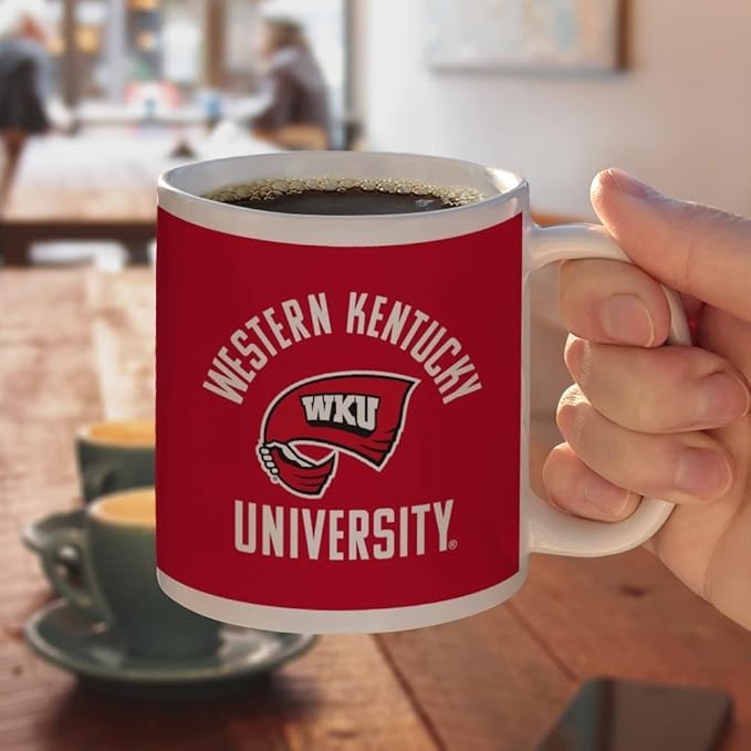 Western Kentucky Hilltopper Ceramic Coffee Mug, Novelty Gift Mugs for Coffee, Tea and Hot Drinks, 11oz, White