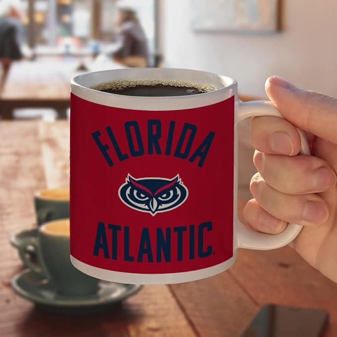 Florida Atlantic University Owls Ceramic Coffee Mug, Novelty Gift Mugs for Coffee, Tea and Hot Drinks, 11oz, White