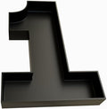 Hard Plastic Reusable Fillable Letters Numbers Serving Trays for Party Decoration (1, Black)