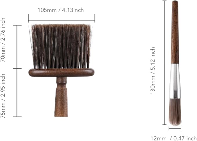 2PCS Coffee Grinder Cleaning Brush,Coffee Filter Cleaning Brush,Dusting Espresso Brush Accessories Cleaner Barista Brush,Wooden Handle Cleaning Tool for Barista Home Kitchen