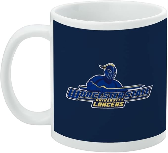 Worcester State University Lancers Logo Ceramic Coffee Mug, Novelty Gift Mugs for Coffee, Tea and Hot Drinks, 11oz, White