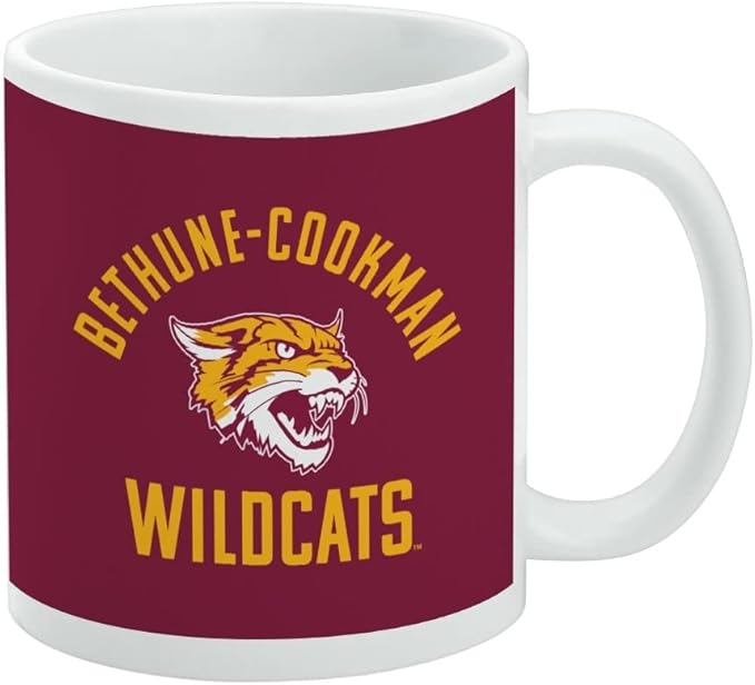 Bethune-Cookman Wildcats Logo Ceramic Coffee Mug, Novelty Gift Mugs for Coffee, Tea and Hot Drinks, 11oz, White