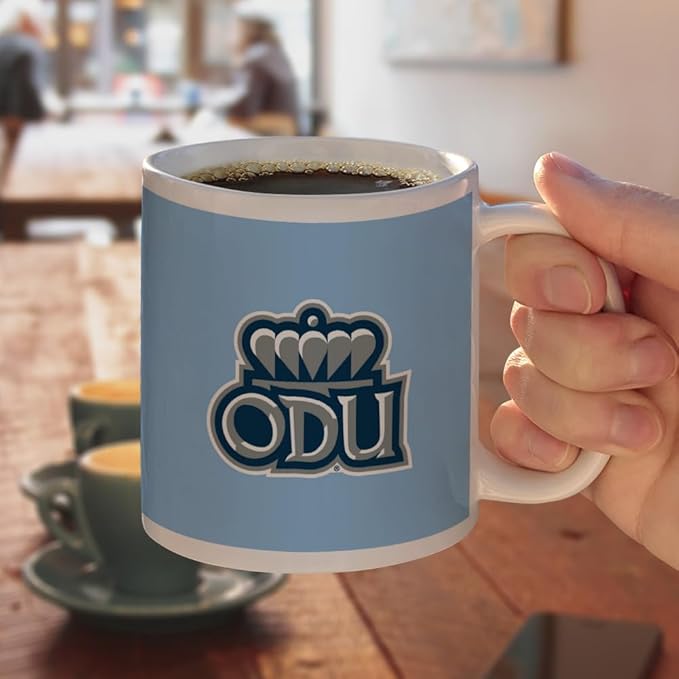 Old Dominion University Lions Logo Ceramic Coffee Mug, Novelty Gift Mugs for Coffee, Tea and Hot Drinks, 11oz, White