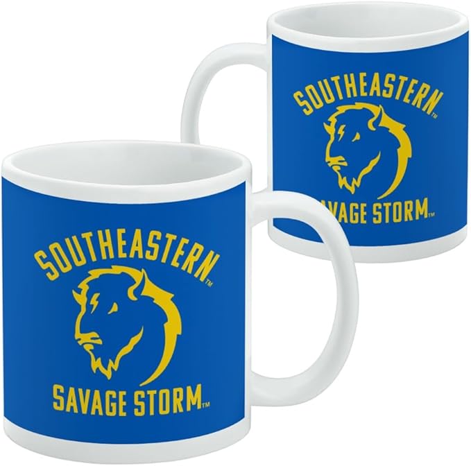 Southeastern Oklahoma State University Savage Storm Logo Ceramic Coffee Mug, Novelty Gift Mugs for Coffee, Tea and Hot Drinks, 11oz, White