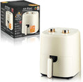3.0L Air Fryer Oven, Push Button Control, Single Basket, 1300W Multi-Purpose Electric Appliance, White with Gold Accents