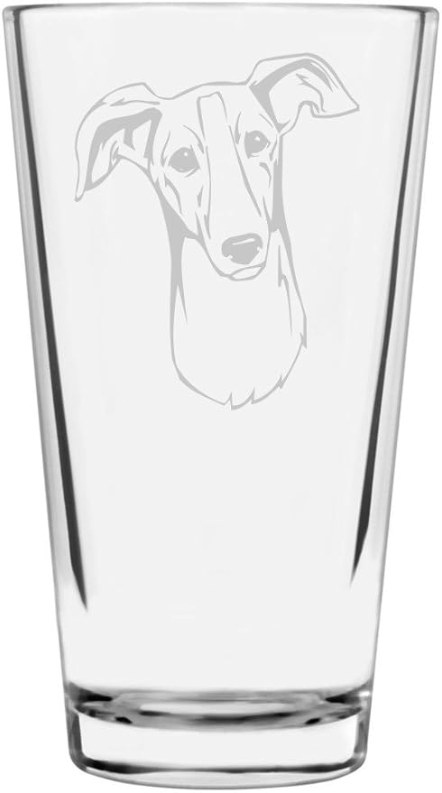 Polish Greyhound Custom Personalized Dog Themed Etched All Purpose 16oz Pint Glass
